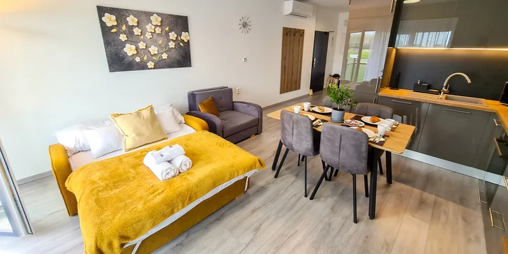 Pobyt v Dunajské Stredě: apartmány s terasou, stravou a vlastním vstupem do Thermalparku