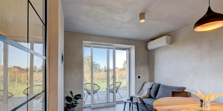 Moravské Toskánsko: domek s terasou mezi vinicemi, krásné výhledy i víno k dispozici