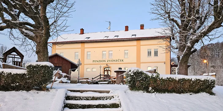 České Švýcarsko: útulný penzion se snídaní i možnost procházky s oslíky