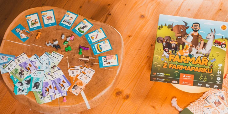 Celodenní vstup do Farmaparku včetně všech atrakcí a kyblík krmení nebo plyšák