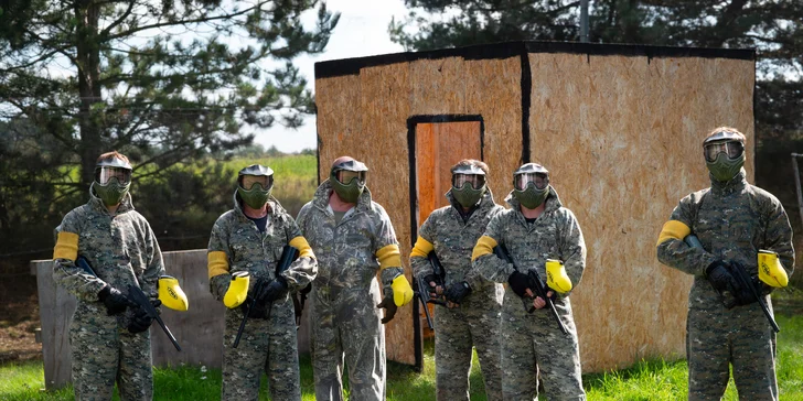 Akční bitva na 3 000 m²: paintball v městské aréně Nechanice pro 1–10 osob