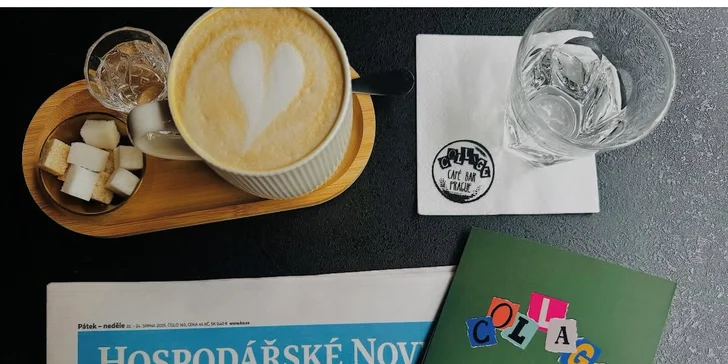 Nápoj a dort podle výběru nebo kolážování v kreativní kavárně pro 1 nebo 2 osoby