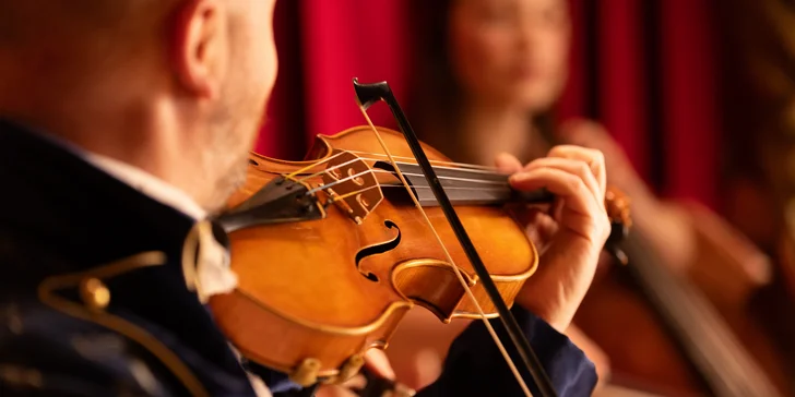 Tříchodové menu, nápoje a koncert Mozartovy hudby v krásném sále Boccaccio