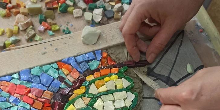 Jednodenní či dvoudenní kurz mozaiky ze skla i kamene pro 1 osobu