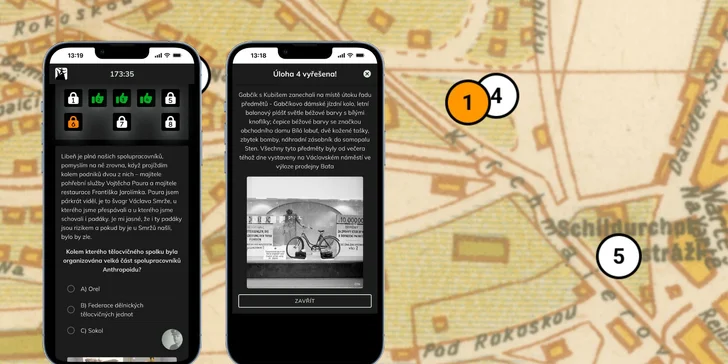 Operace Anthropoid: venkovní úniková hra spojená s geocachingem až pro 5 hráčů