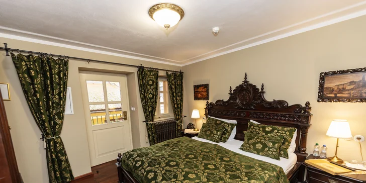 Luxus s nádechem historie: hotel v centru Českého Krumlova se snídaní i wellness