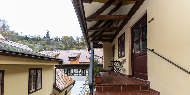 Luxus s nádechem historie: hotel v centru Českého Krumlova se snídaní i wellness