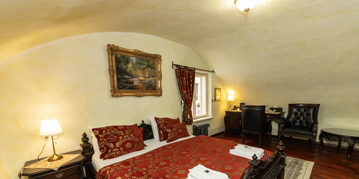 Luxus s nádechem historie: hotel v centru Českého Krumlova se snídaní i wellness