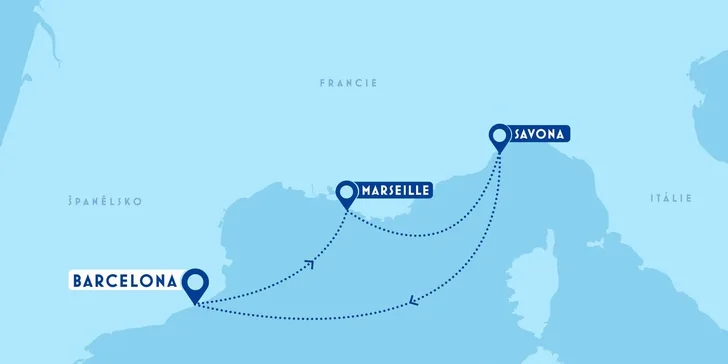 Plavba po Středomoří s českým delegátem: 4 noci na lodi, strava, přímý let