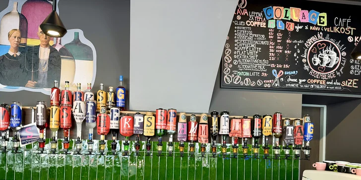 Až 1 200 Kč do tvořivé kavárny na Smíchově: menu, koláže i pohledy