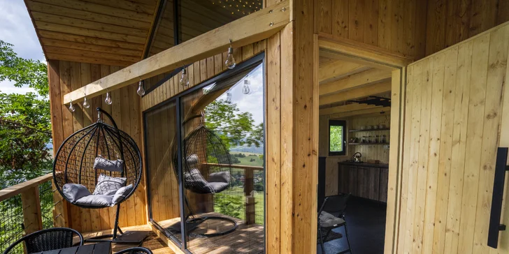 Pobyt v domečku v korunách stromů v srdci oravské přírody pro 2 až 4 osoby