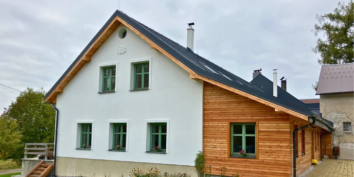 Útulné apartmány v chalupě ve Žďárských vrších s možností sauny
