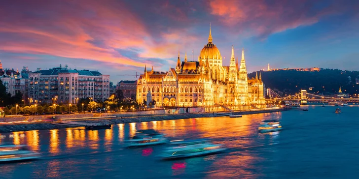 Královský odpočinek v Budapešti se snídaní a neomezeným wellness