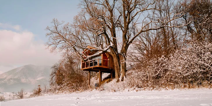Pobyt v domečku v korunách stromů v srdci oravské přírody pro 2 až 4 osoby