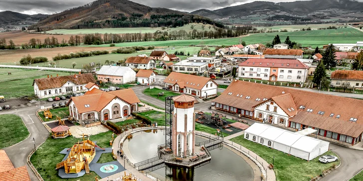 Pobyt v resortu Masarykov dvor na Podpoľaní: strava i wellness a slevy na atrakce