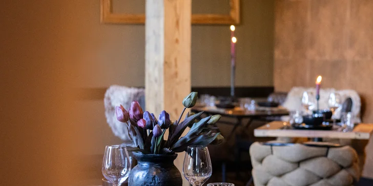 Zimní degustační smoukované menu o 5 chodech a s drinkem na závěr pro 2 osoby