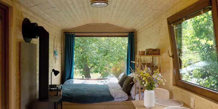 Relax na Vysočině: maringotka se snídaní a neomezeným privátním wellness