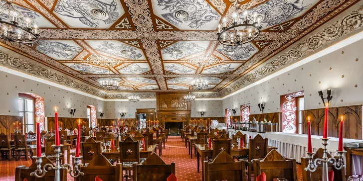 Královský pobyt na zámku s prohlídkou: jedinečný wellness, polopenze a 2 noblesní restaurace s luxusním barem