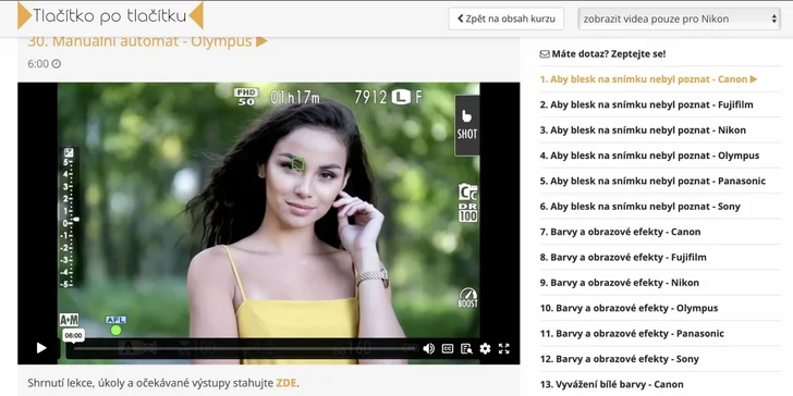 Online kurzy focení, kompozice i postprodukce: přístup na 3 měsíce až 10 let, jako bonus e-booky