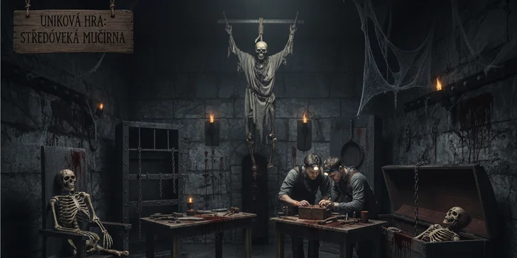 Úniková hra Středověká mučírna pro 2-5 hráčů v centru Plzně