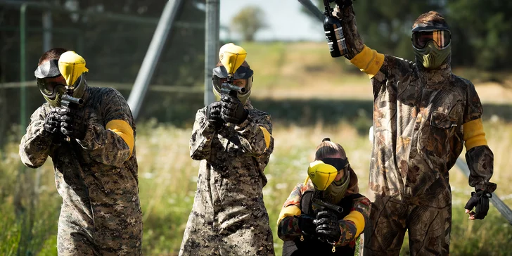 Akční bitva na 3 000 m²: paintball v městské aréně Nechanice pro 1–10 osob