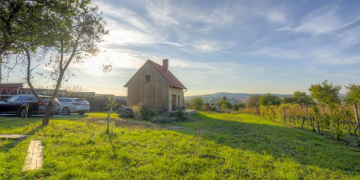 Moravské Toskánsko: domek s terasou mezi vinicemi, krásné výhledy i víno k dispozici