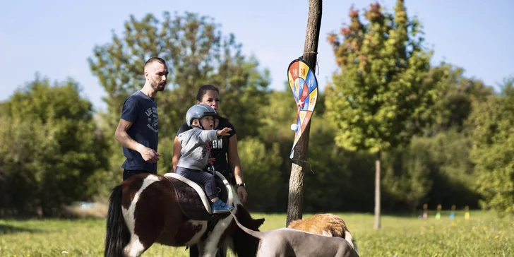 Zážitek na poníkové farmě: péče o poníky i projížďka s hledáním pokladu či plněním úkolů