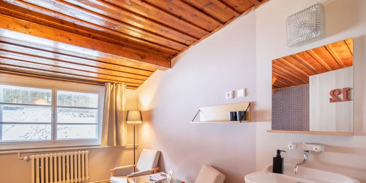 Aktivní dovolená v Orlických horách pro pár i rodinu: retro pokoj, studio či apartmán s kuchyňkou