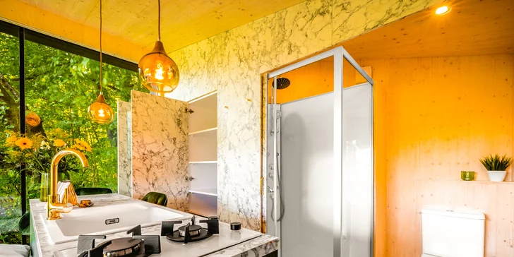 Luxusní designový domek spjatý s přírodou, varianta s boxem plným dobrot