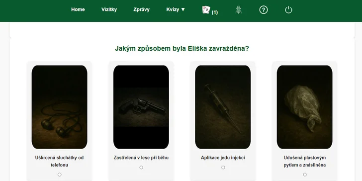 Online detektivní hra: Vražda talentované běžkyně, vč. výslechů a analýzy stop
