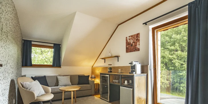 Moravský kras: nádherné ubytování v přírodě s polopenzí i vínem a privátním wellness