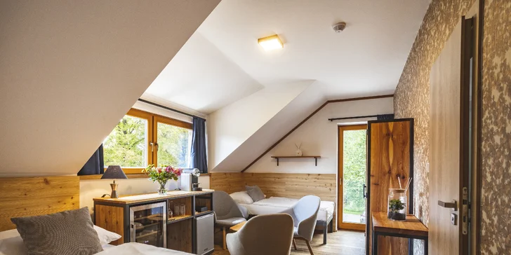 Moravský kras: nádherné ubytování v přírodě s polopenzí i vínem a privátním wellness