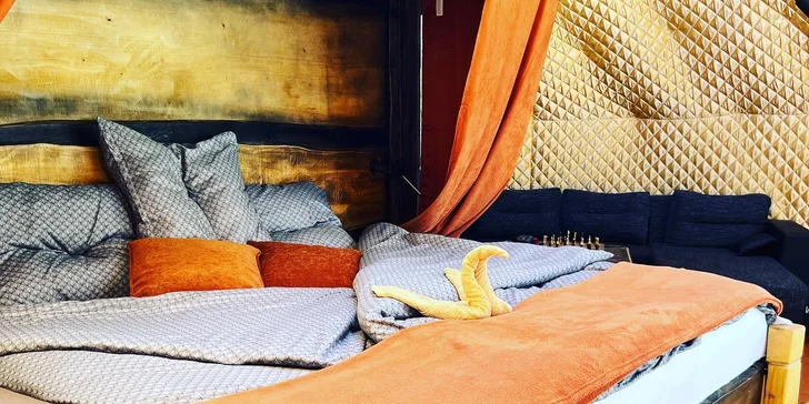 Glamping na severu Čech s rybníkem a horkou lázní: ubytování až pro 6 osob