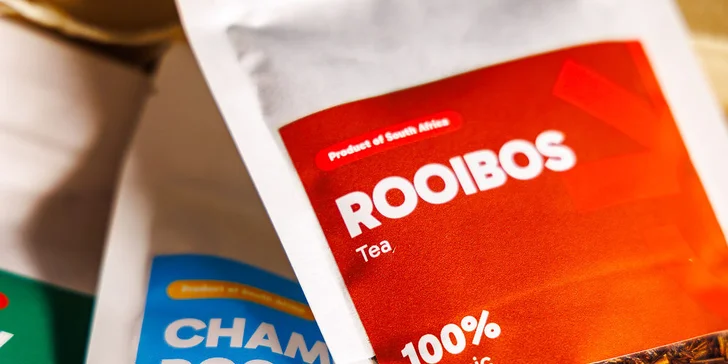 Voucher na 300–1 500 Kč do obchodu Rooibos Company: exotické čaje, káva a přírodní kosmetika