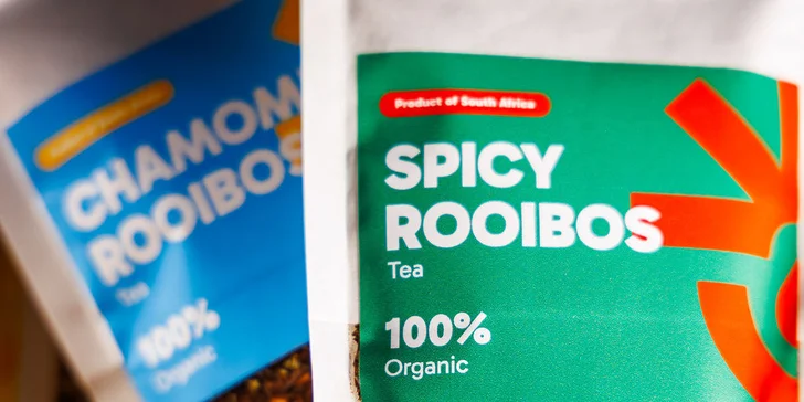 Voucher na 300–1 500 Kč do obchodu Rooibos Company: exotické čaje, káva a přírodní kosmetika