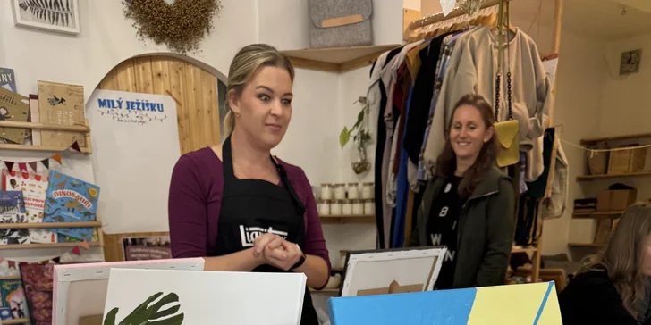 Kreativní dárek: kurz zážitkového malování akrylem v centru Liberce