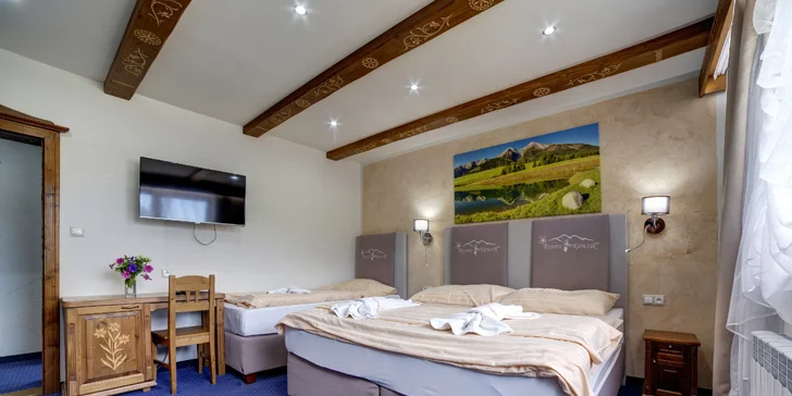 Dovolená pro páry i rodiny v srdci Ždiaru se snídaní a wellness