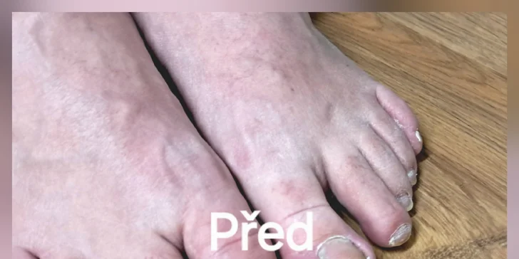 Kompletní mokrá pedikúra s lakováním nebo odolným Shellacem