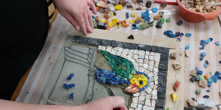 Jednodenní či dvoudenní kurz mozaiky ze skla i kamene pro 1 osobu