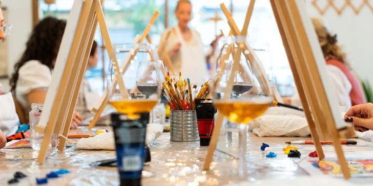 Kreativní workshop pro 1-2 osoby vč. občerstvení, degustace vín a pomůcek