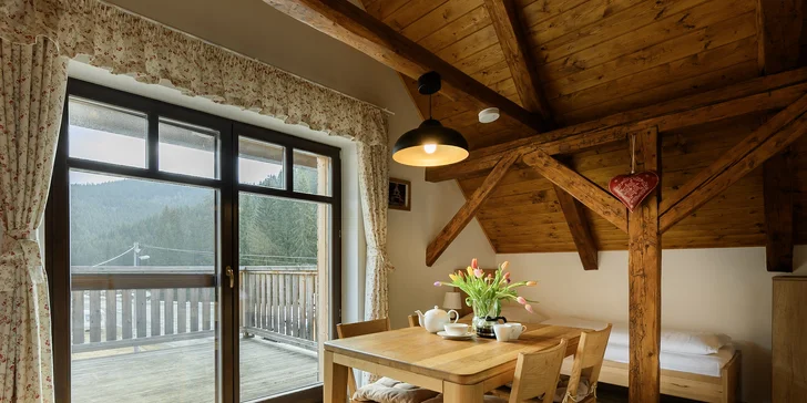 Luxusní apartmán v Beskydech na Bílé: až pro 4 osoby, vč. finské sauny