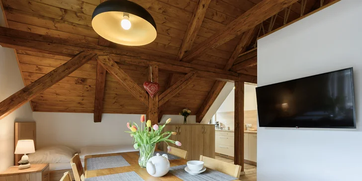 Luxusní apartmán v Beskydech na Bílé: až pro 4 osoby, vč. finské sauny