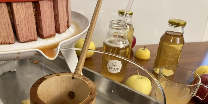 Kurz výroby cideru pro 1 nebo 2 osoby a 2–4 l výsledného nápoje jako výslužka
