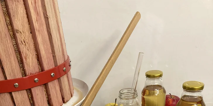 Kurz výroby cideru pro 1 nebo 2 osoby a 2–4 l výsledného nápoje jako výslužka