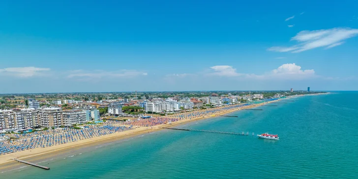 Italské Jesolo: 3* hotel přímo u pláže a snídaně či polopenze
