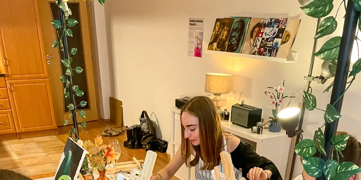 Kreativní workshop pro 1-2 osoby vč. občerstvení, degustace vín a pomůcek