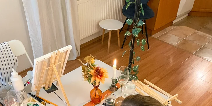 Kreativní workshop pro 1-2 osoby vč. občerstvení, degustace vín a pomůcek
