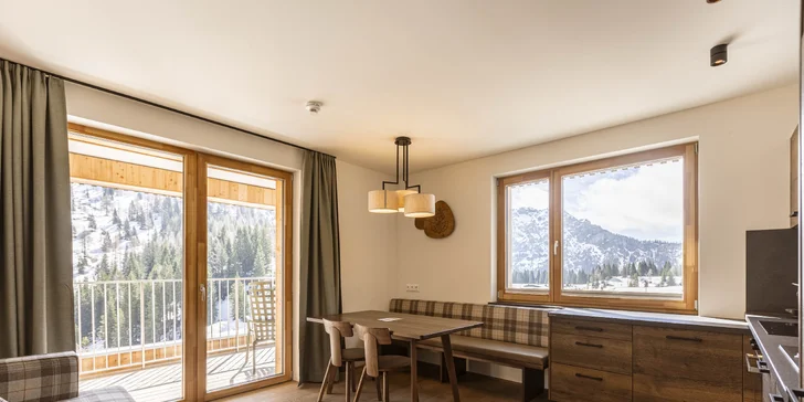 Nové krásné apartmány v rakouských Alpách se saunou až pro 4 osoby