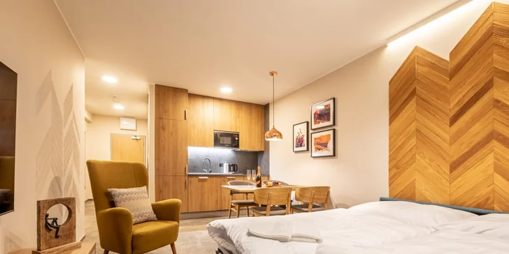 Lukrativní apartmány na břehu Malého Štrbského plesa: dvě děti zdarma