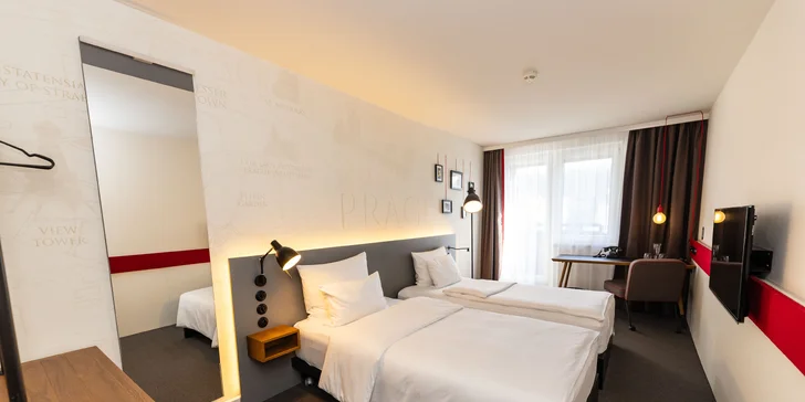 Pobyt v Praze: moderní hotel v Karlíně se snídaní, blízko metra i tramvaje